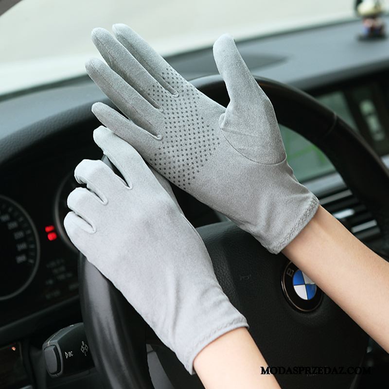Rękawiczki Męskie Online Damska Chłonny Dla Kierowców Ochrona Przed Słońcem Ekran Dotykowy Zielony