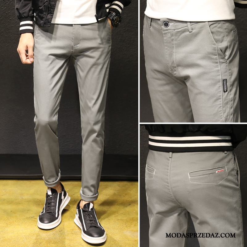 Spodnie Męskie Kup Osobowość Slim Fit Casualowe Spodnie 2019 Mały Khaki
