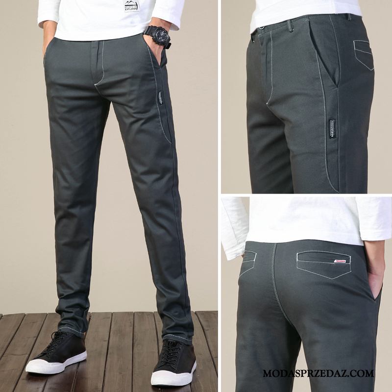 Spodnie Męskie Kup Osobowość Slim Fit Casualowe Spodnie 2019 Mały Khaki