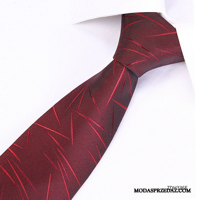 Krawat Męskie Dyskont Ślubna Trendy Męska Koszula Mały Czarny Czerwony