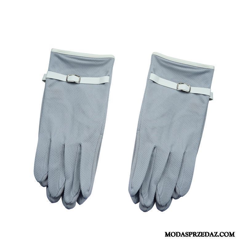 Rękawiczki Męskie Na Sprzedaż Oddychające Elastyczne Ekran Dotykowy Antypoślizgowe Jesień Fioletowy Szary