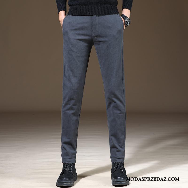 Spodnie Męskie Dyskont Tendencja Długie Casualowe Spodnie Ołówkowe Spodnie Wiosna Szary Czarny