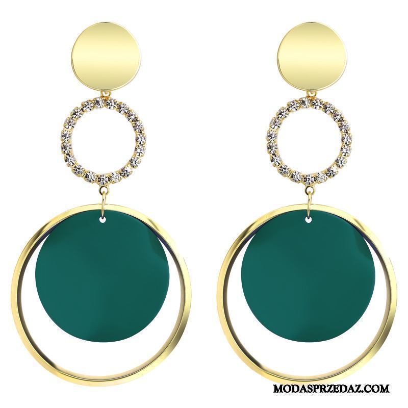 Srebrna Biżuteria Damskie Dyskont Eleganckie 2019 Osobowość Moda Trendy Srebrny Zielony