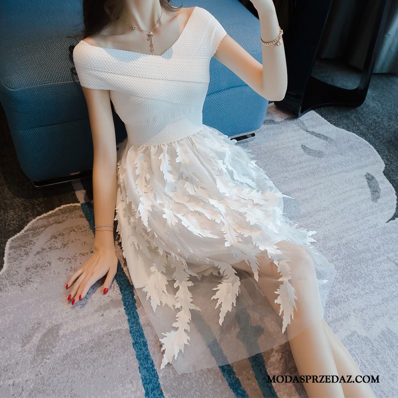 Sukienka Damskie Kup Popularny Mały Świeży Lato Wiosna Biały