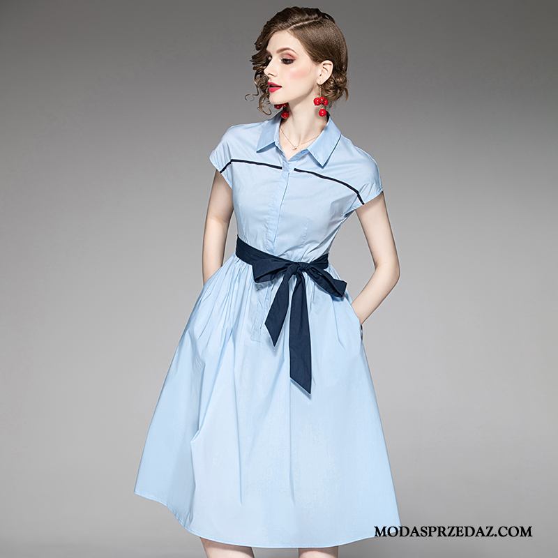 Sukienka Damskie Na Sprzedaż Lato Nowy Eleganckie Moda Damska Niebieski