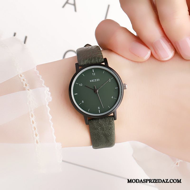 Zegarek Na Rękę Damskie Sklep Moda Vintage Świeży Student Mały Zielony