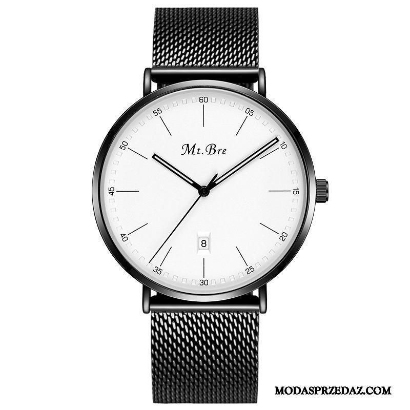 Zegarek Na Rękę Męskie Sklep 2019 Wodoodporny Trendy Moda Męska Biały Czerwony