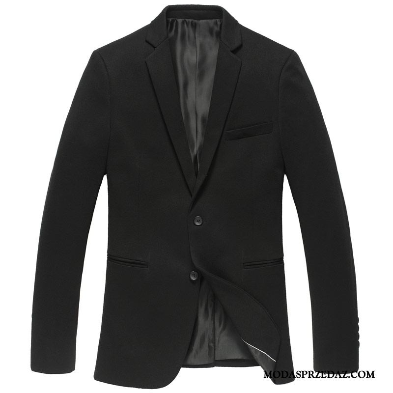 Blazer Męskie Online Marynarka Slim Fit Męska Moda Lato Szary Ciemno