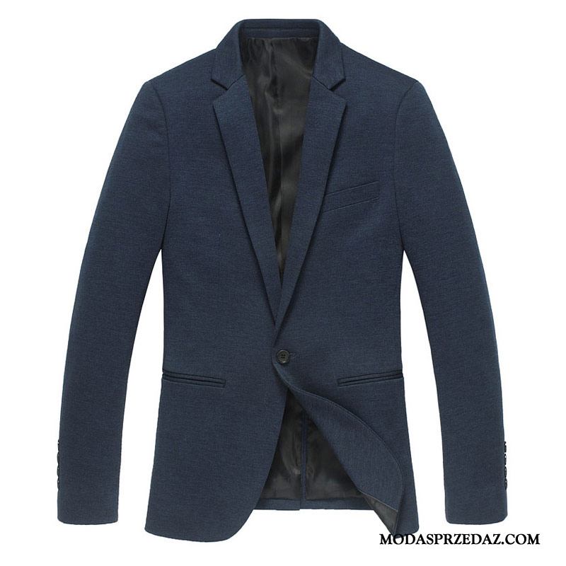 Blazer Męskie Online Marynarka Slim Fit Męska Moda Lato Szary Ciemno