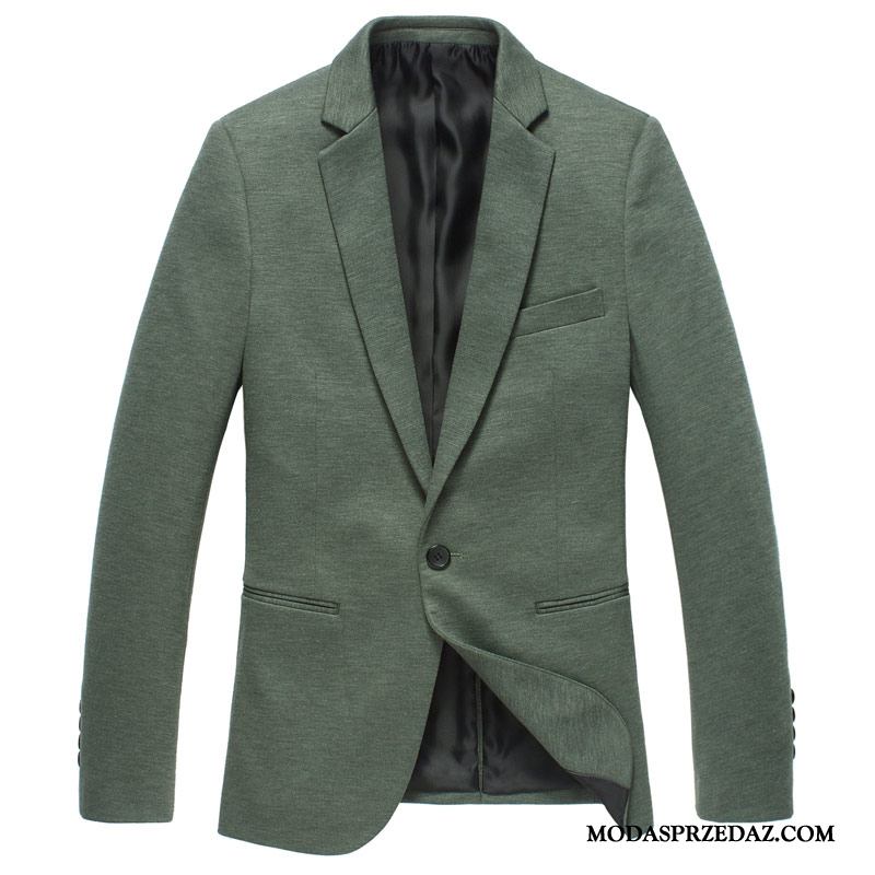 Blazer Męskie Online Marynarka Slim Fit Męska Moda Lato Szary Ciemno