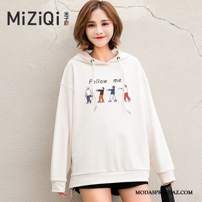 Bluza Z Kapturem Damskie Oferta Bluzy Z Kapturem Student Jesień Pullover Tendencja Żółty