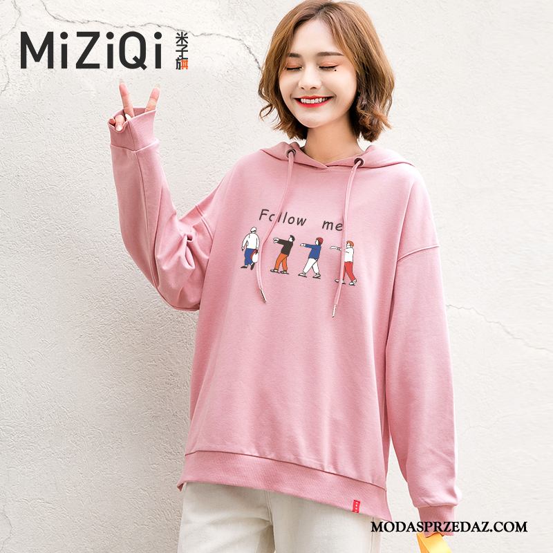 Bluza Z Kapturem Damskie Oferta Bluzy Z Kapturem Student Jesień Pullover Tendencja Żółty