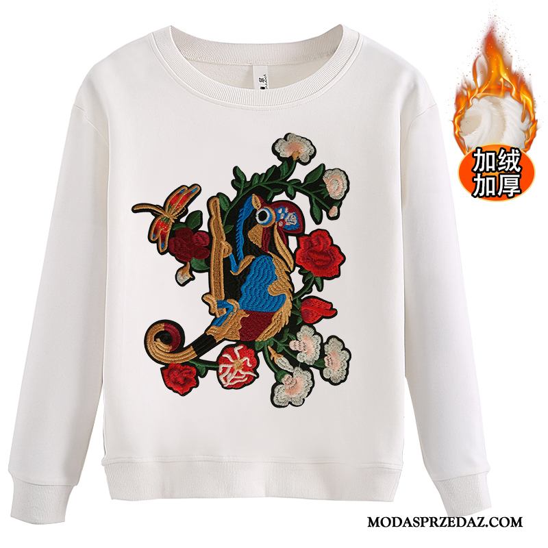 Bluza Z Kapturem Damskie Tanie Pullover Nowy Bluzy Z Kapturem Szerokie Tendencja Czarny