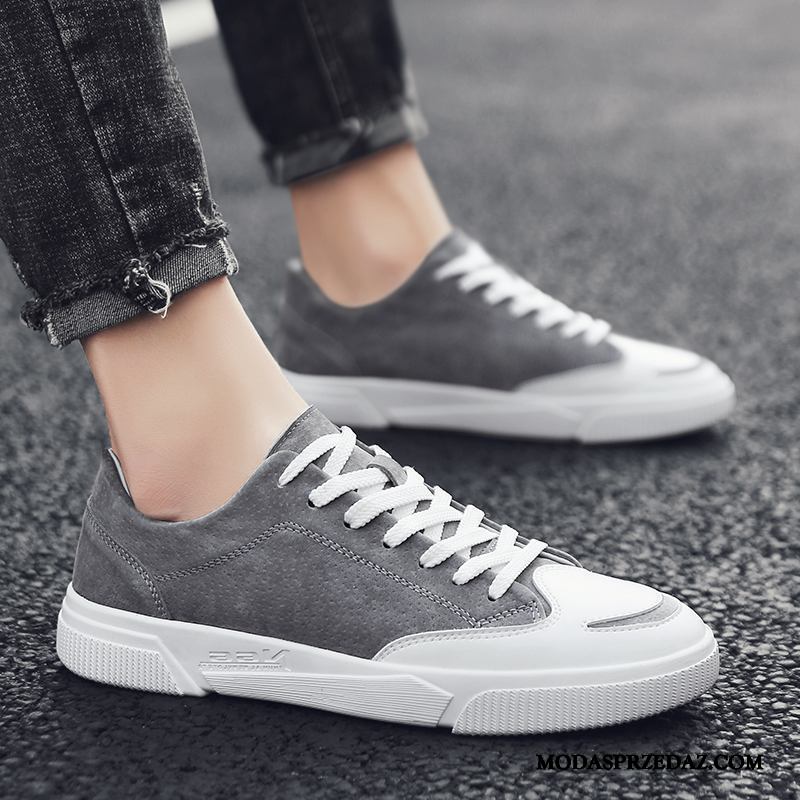 Buty Sportowe Męskie Tanie Wszystko Pasuje Canvas Casual Tendencja Siatkowe Biały