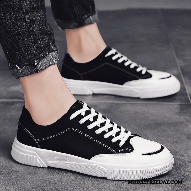 Buty Sportowe Męskie Tanie Wszystko Pasuje Canvas Casual Tendencja Siatkowe Biały