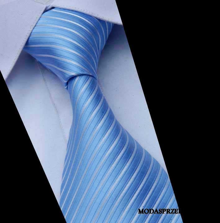 Krawat Męskie Kup Jedwab Biznes Wzór Męska Sukienka Czysta Biel Biały