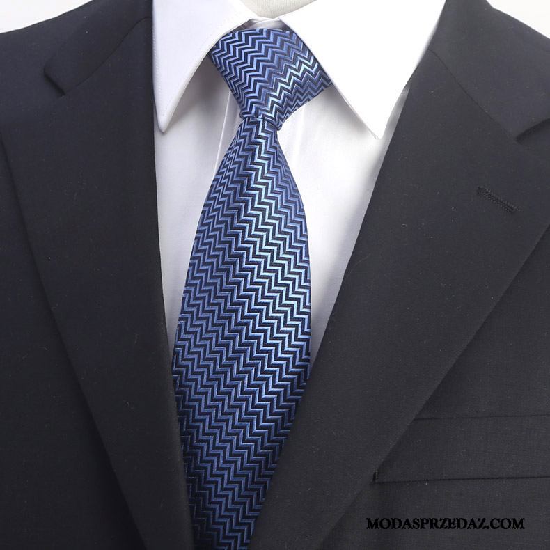 Krawat Męskie Sprzedam W Paski Garnitury Sukienka Jedwab Pudełko Na Prezenty Ciemno Niebieski Niebieski