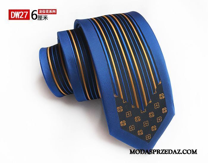 Krawat Męskie Tanie Casual 6 Cm Mały Student Osobowość Niebieski