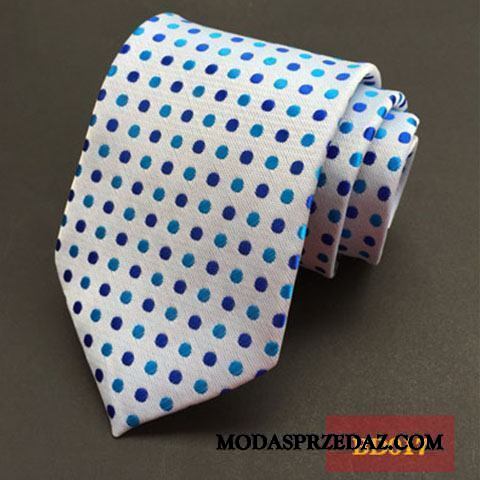 Krawat Męskie Tanie Kropka Biznes Sukienka Z Pracy Ślubna Kolor Niebieski