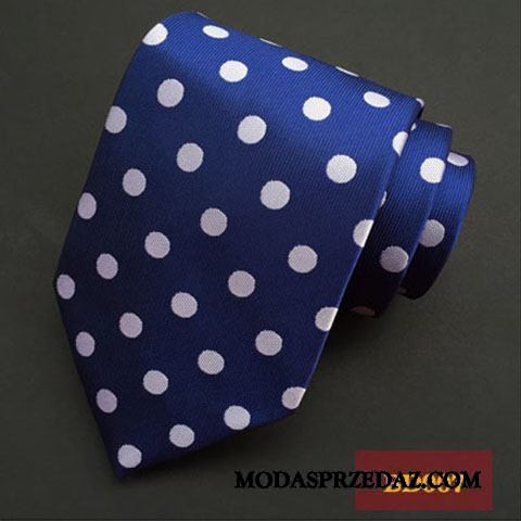 Krawat Męskie Tanie Kropka Biznes Sukienka Z Pracy Ślubna Kolor Niebieski