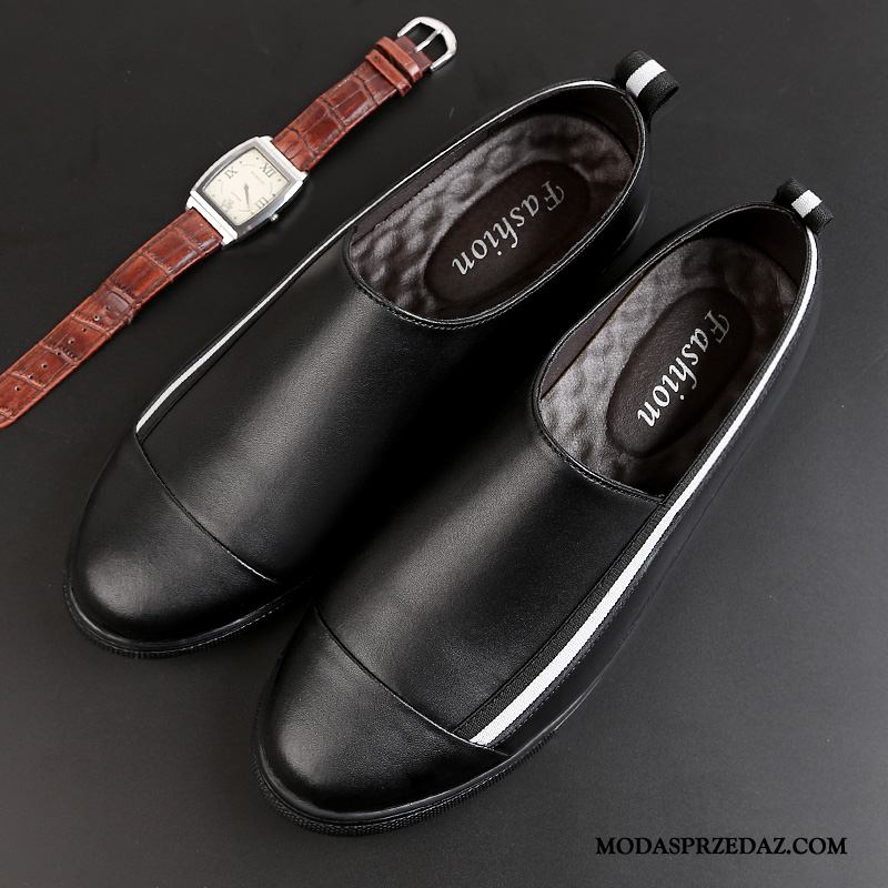 Mokasyny Męskie Online Slip On Casual Loafers Wiosna 2019 Biały