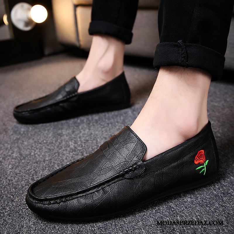 Mokasyny Męskie Sklep Męska 2019 Slip On Buty Tendencja Biały