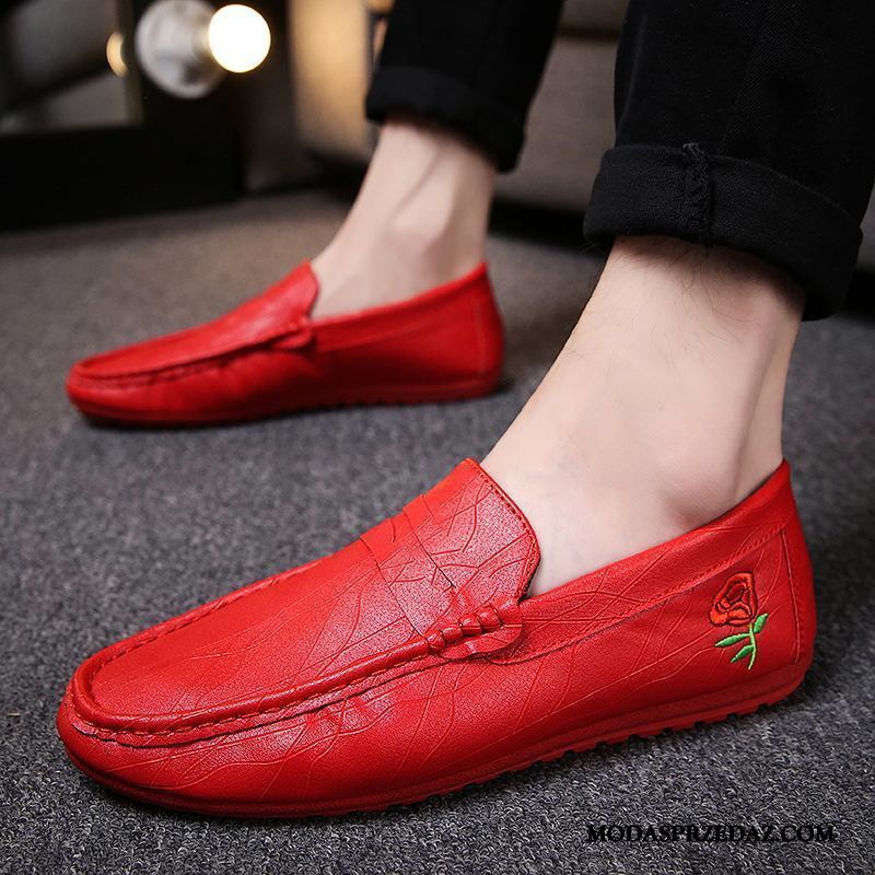 Mokasyny Męskie Sklep Męska 2019 Slip On Buty Tendencja Biały