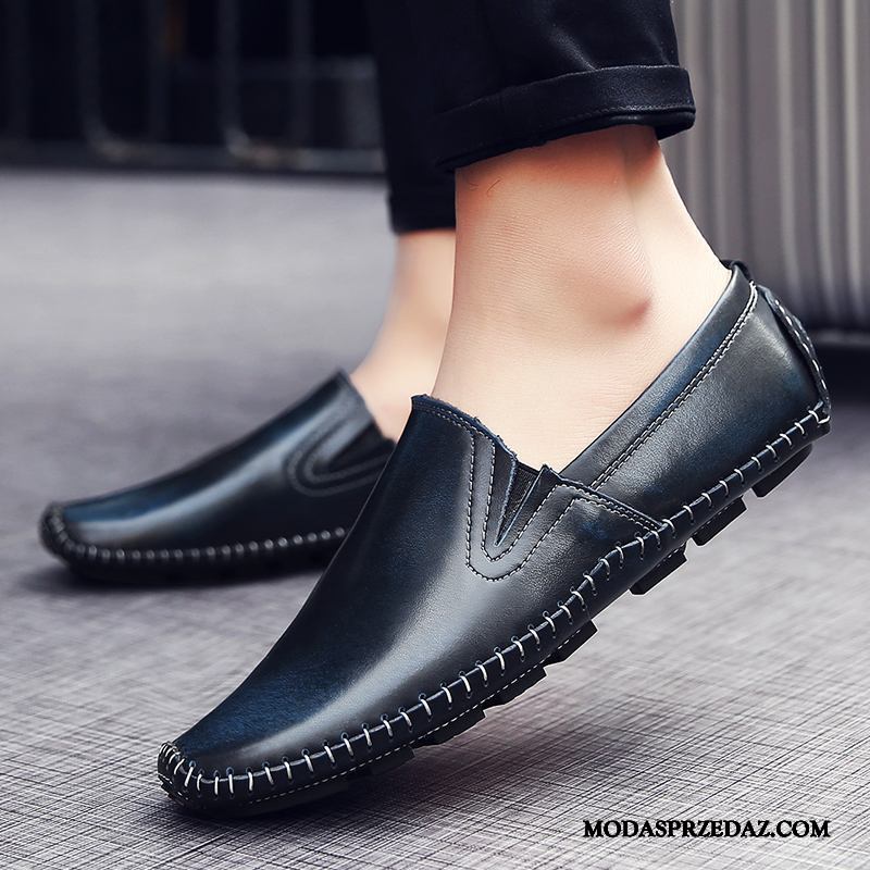 Mokasyny Męskie Sklep Tendencja Slip On Casual Buty Żeglarskie 2019 Burgund