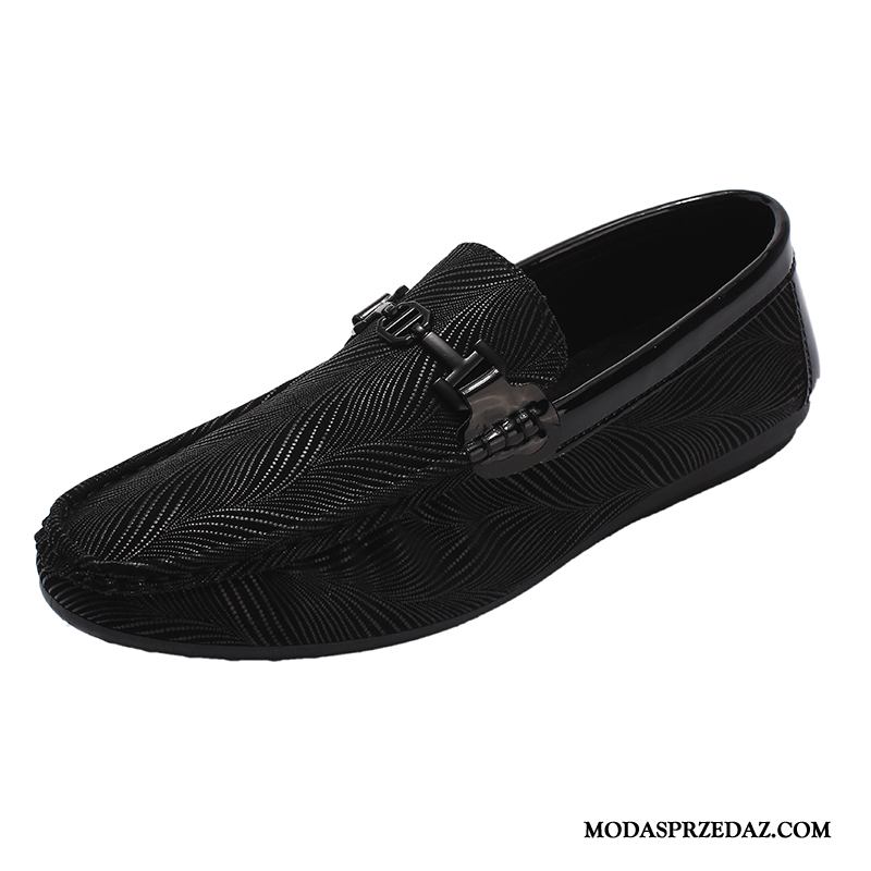 Mokasyny Męskie Sprzedam Buty Lato Tendencja Slip On Skórzane Buty Czerwony Żółty