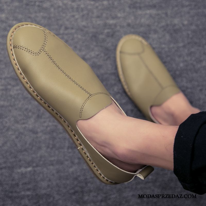 Mokasyny Męskie Sprzedam Casual Tendencja Oddychające Slip On Buty Żeglarskie Czarny