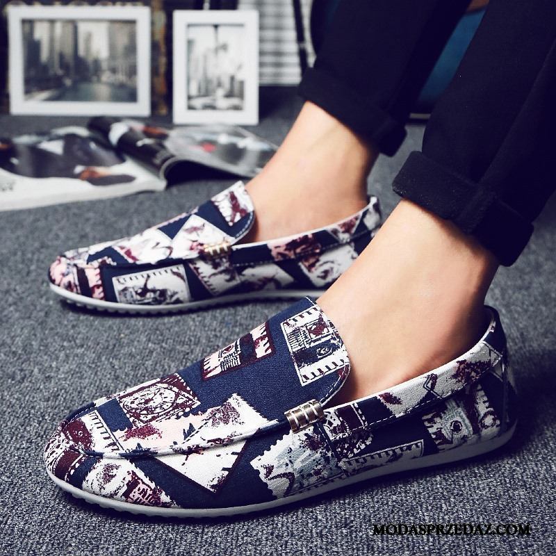 Mokasyny Męskie Sprzedam Wiosna Slip On Buty Tendencja Męska Czerwony