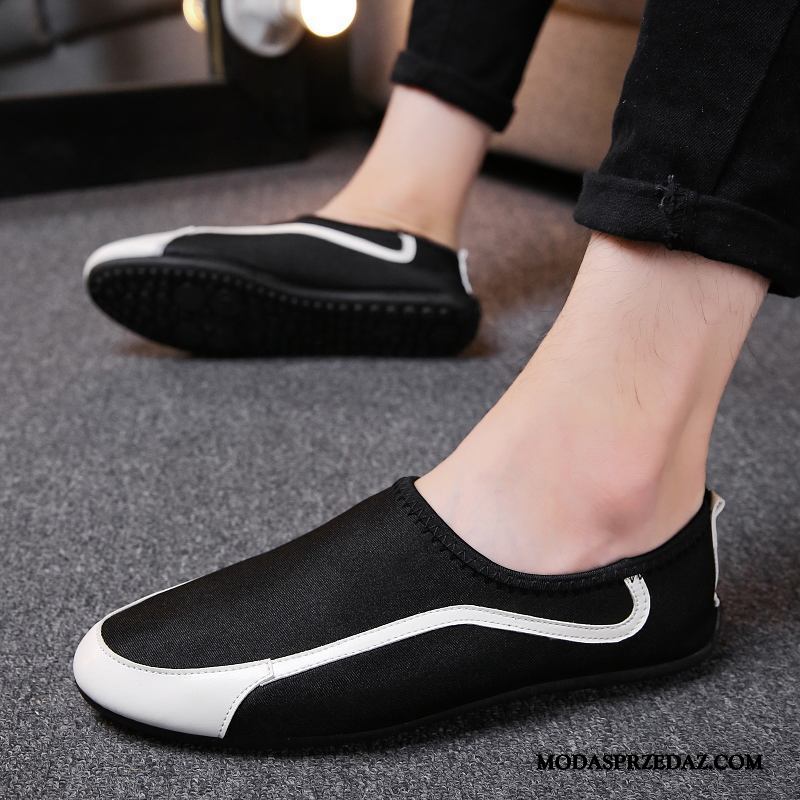 Mokasyny Męskie Tanie Tendencja Slip On Casual Buty Żeglarskie Wiosna Czerwony