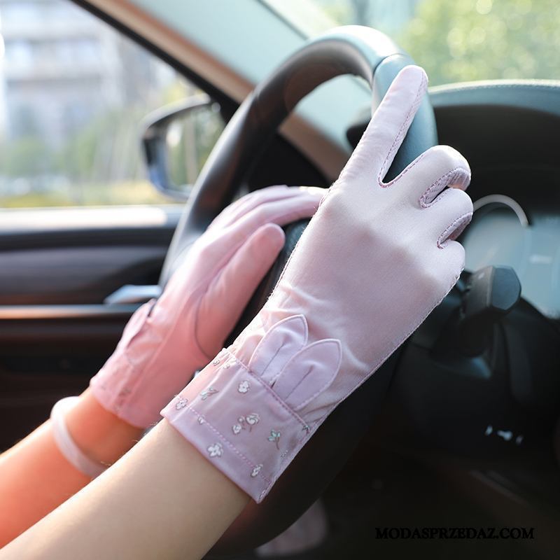 Rękawiczki Damskie Kup Antypoślizgowe Cienkie Dla Kierowców Długie Lato Proszek