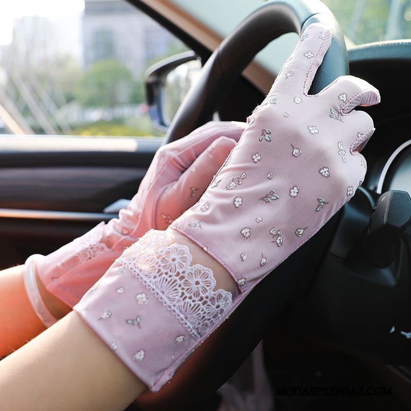 Rękawiczki Damskie Kup Antypoślizgowe Cienkie Dla Kierowców Długie Lato Proszek