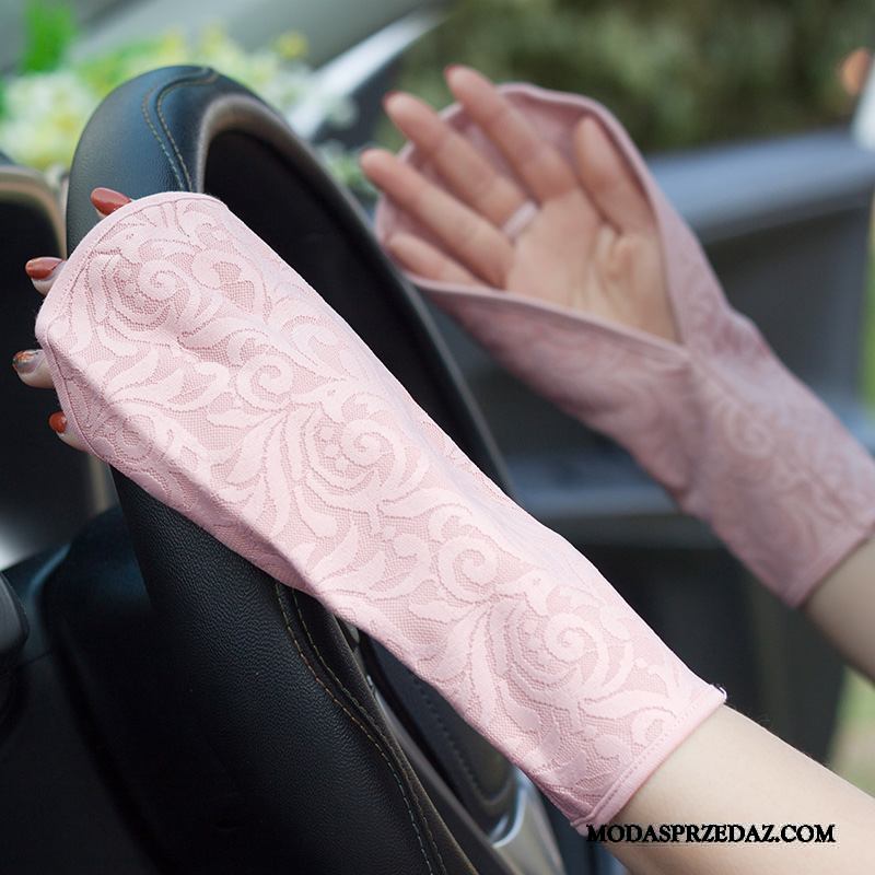 Rękawiczki Damskie Kupię Lato Ochrona Przed Słońcem Z Bawełny Jeździć Na Rowerze Dziewczynka Biały