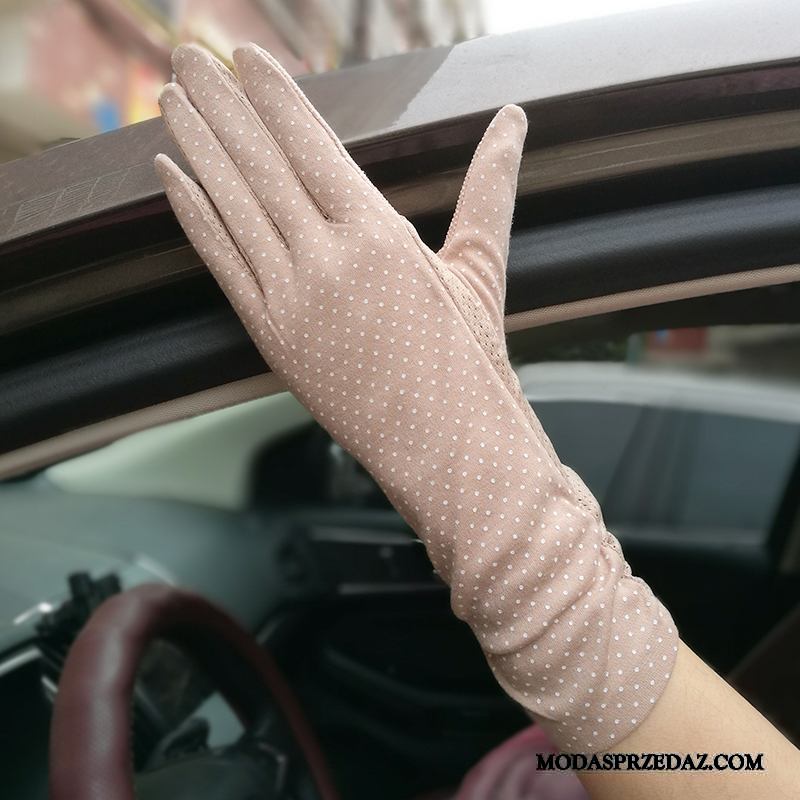 Rękawiczki Damskie Sprzedam Dla Kierowców Lato Damska Ochrona Przed Słońcem Jeździć Na Rowerze Fioletowy Proszek