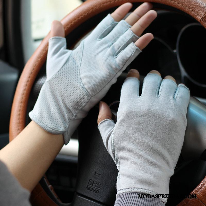 Rękawiczki Męskie Na Sprzedaż Cienkie Ochrona Przed Słońcem Lato Dla Kierowców Bawełna Khaki