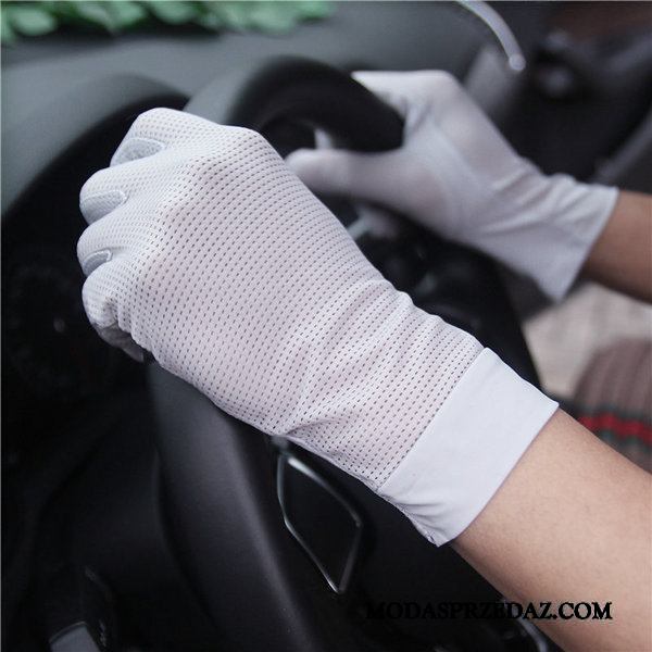 Rękawiczki Męskie Sprzedam Krótki Dla Kierowców Jazdy Ekran Dotykowy Siatkowe Fioletowy Szary