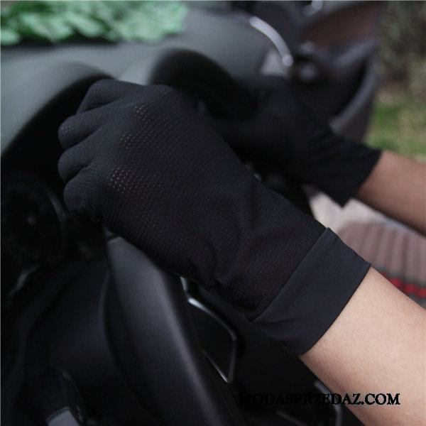 Rękawiczki Męskie Sprzedam Krótki Dla Kierowców Jazdy Ekran Dotykowy Siatkowe Fioletowy Szary