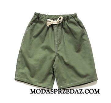 Spodenki Męskie Sprzedam Vintage Szorty Szerokie Modna Marka Młodzież Khaki