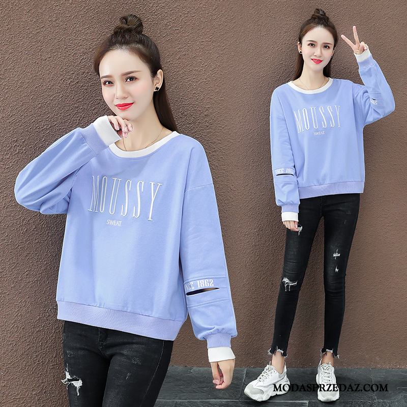 Bluza Z Kapturem Damskie Sprzedam Jesień Topy Nowy Pullover Bluzy Z Kapturem Fioletowy Czerwony