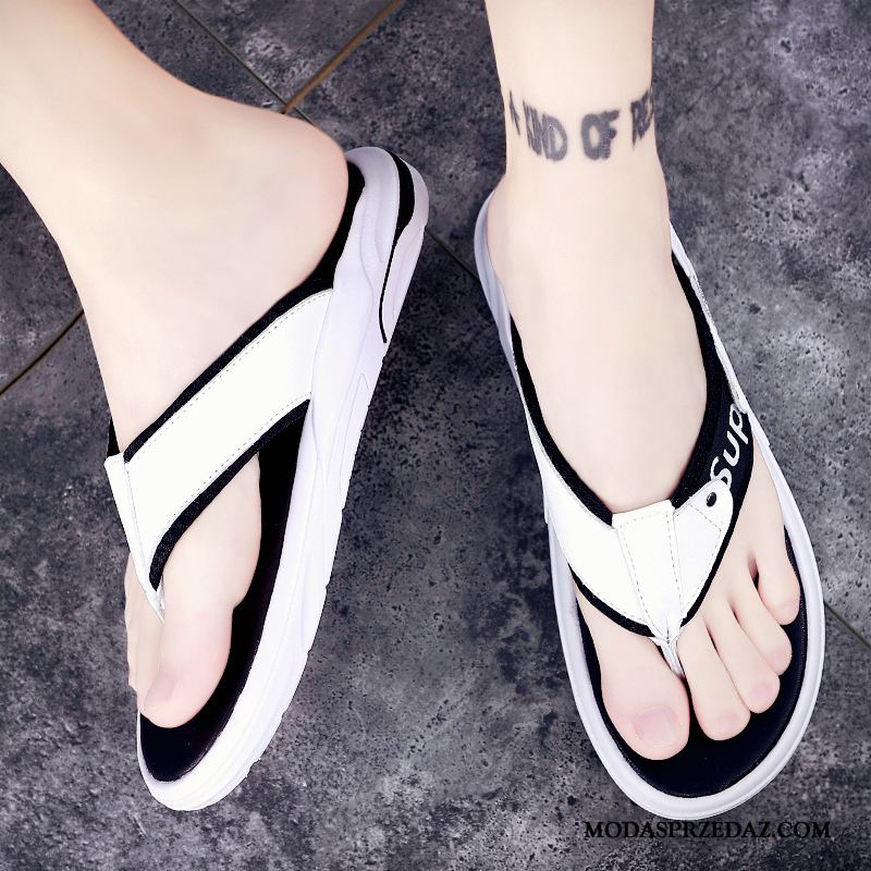 Japonki Męskie Sklep Sandały Buty Moda Odzież Wierzchnia Antypoślizgowe Biały