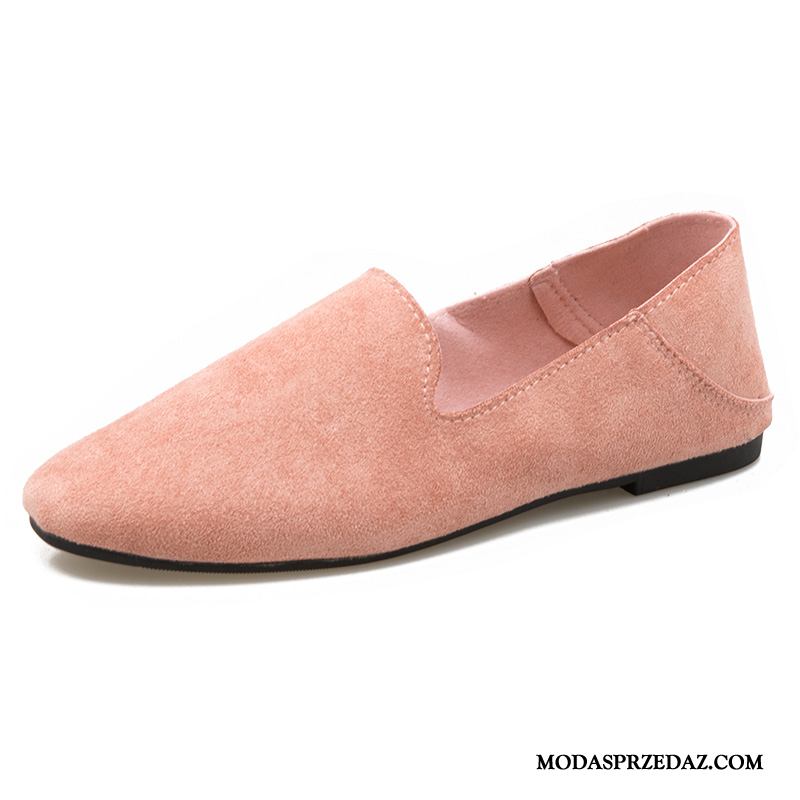 Mokasyny Damskie Kupię Student Casual Slip On Wszystko Pasuje Lato Proszek Czerwony