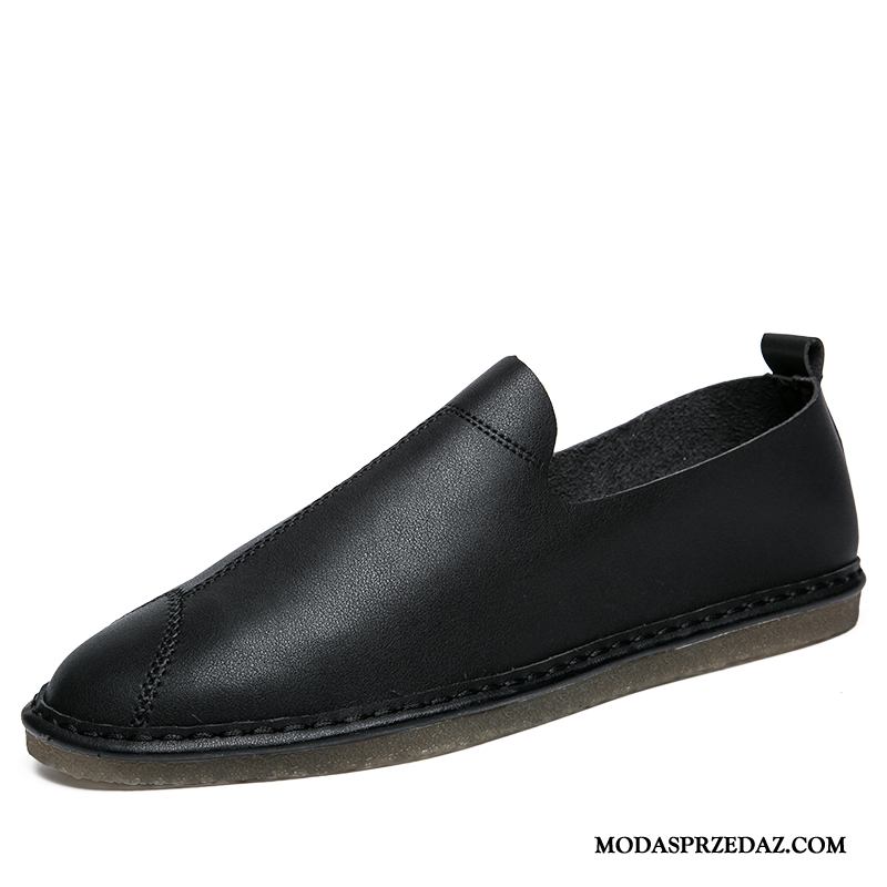 Mokasyny Męskie Sprzedam Casual Tendencja Oddychające Slip On Buty Żeglarskie Czarny