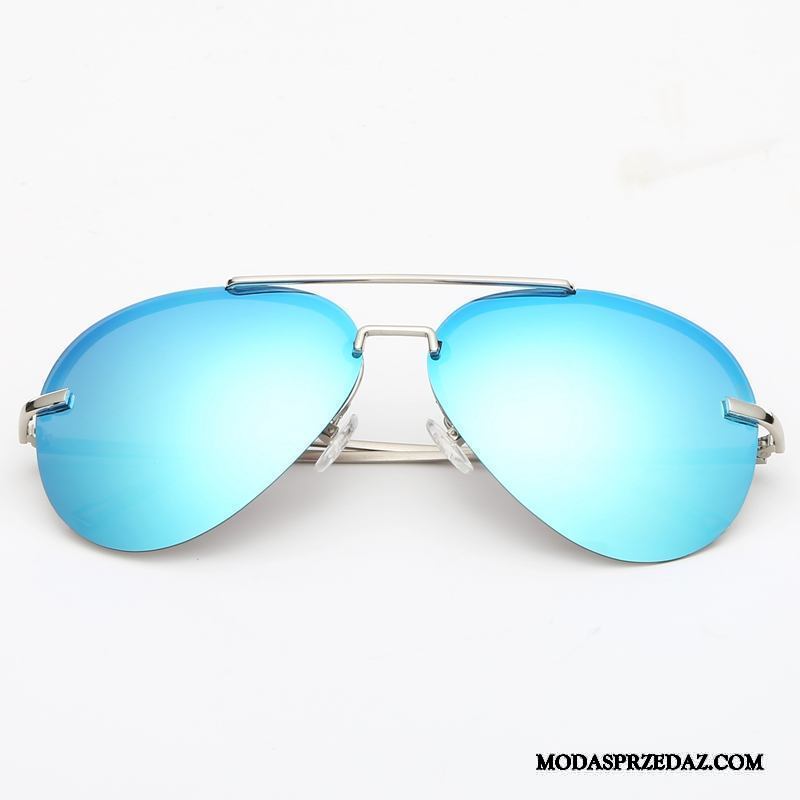 Okulary Przeciwsłoneczne Męskie Na Sprzedaż Trendy Polaryzator Vintage Damska Moda Niebieski
