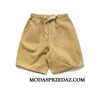 Spodenki Męskie Sprzedam Vintage Szorty Szerokie Modna Marka Młodzież Khaki