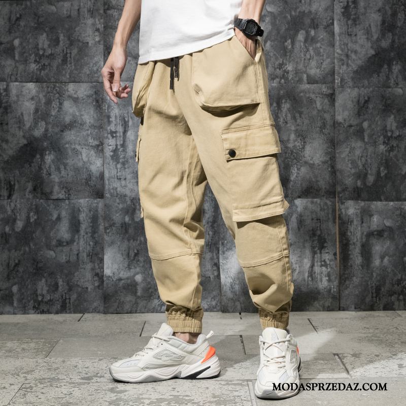 Spodnie Cargo Męskie Tanie Harlan Hip-hop Slim Fit Casualowe Spodnie Lato Khaki